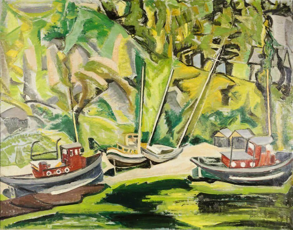 Art Canada Institute, Paraskeva Clark, Boats in Dry Dock, 1946