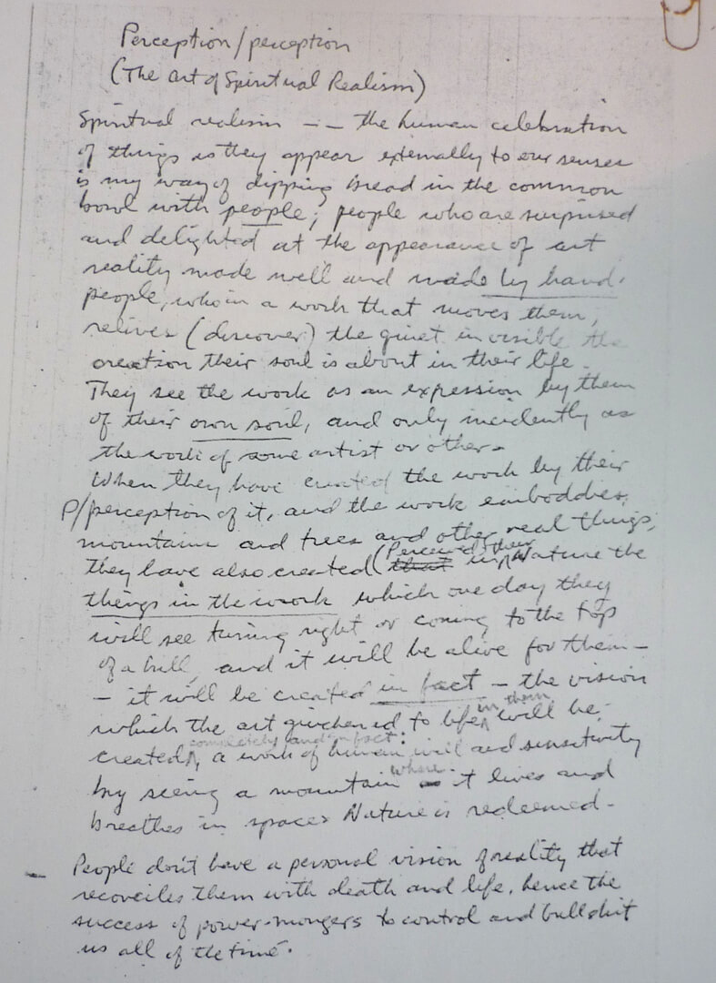 Art Canada Institute, Jack Chambers, Jack Chambers’s manuscript