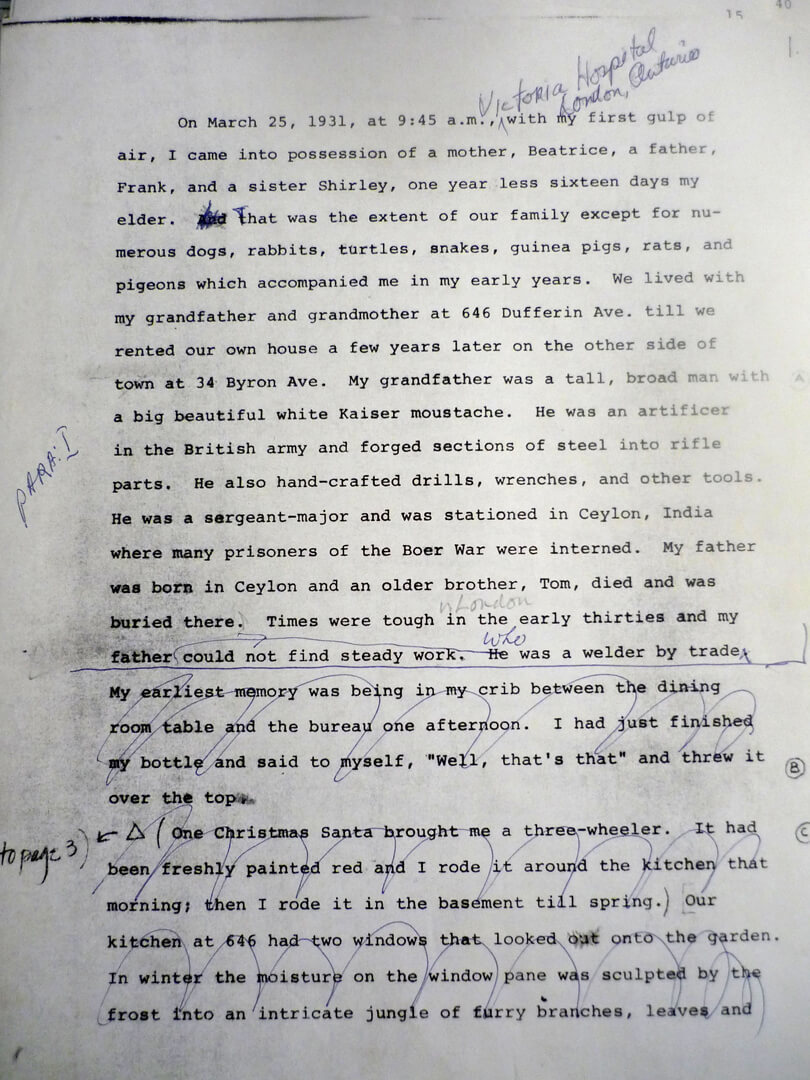 Art Canada Institute, Jack Chambers, Jack Chambers’s manuscript [2]