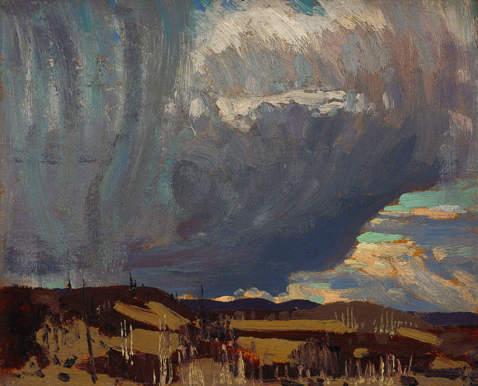 Tom Thomson, Signes avant-coureurs d’une tempête de neige, 1915