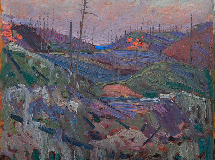 Tom Thomson, Collines dévastées par le feu, 1915