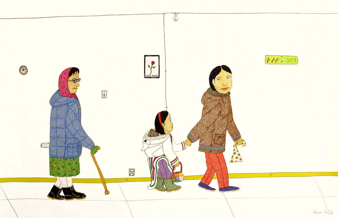 Art Canada Institute, Annie Pootoogook, Three Generations, 2005