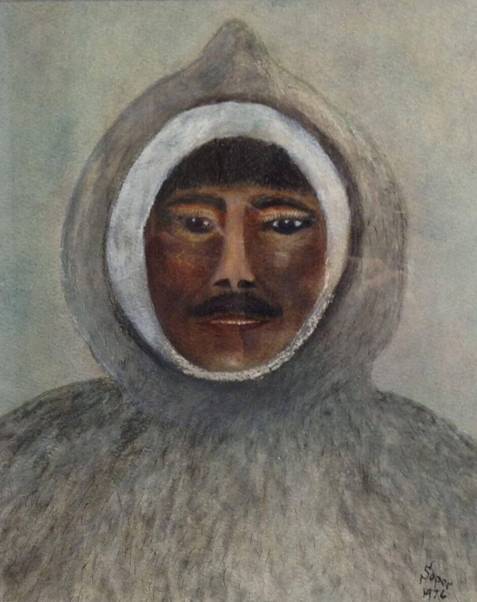 Art Canada Institute, J. Dewey Soper, Portrait of My Guide, Baffin Island, 1976