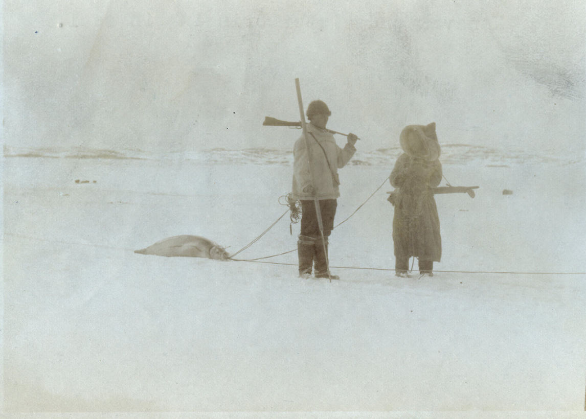 Art Canada Institute, Pitseolak and her brother Kavavow, recently returned from a hunt, c. 1921–22