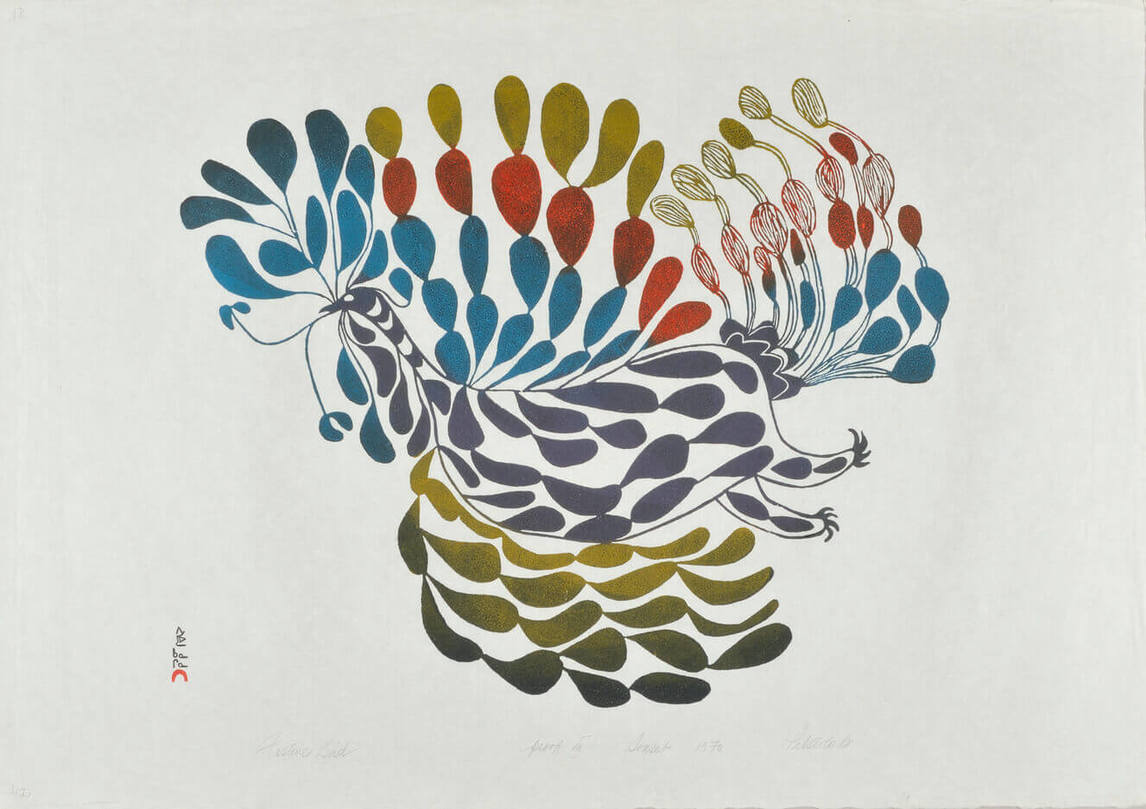 Art Canada Institute, Pitseolak Ashoona, Festive Bird, 1970