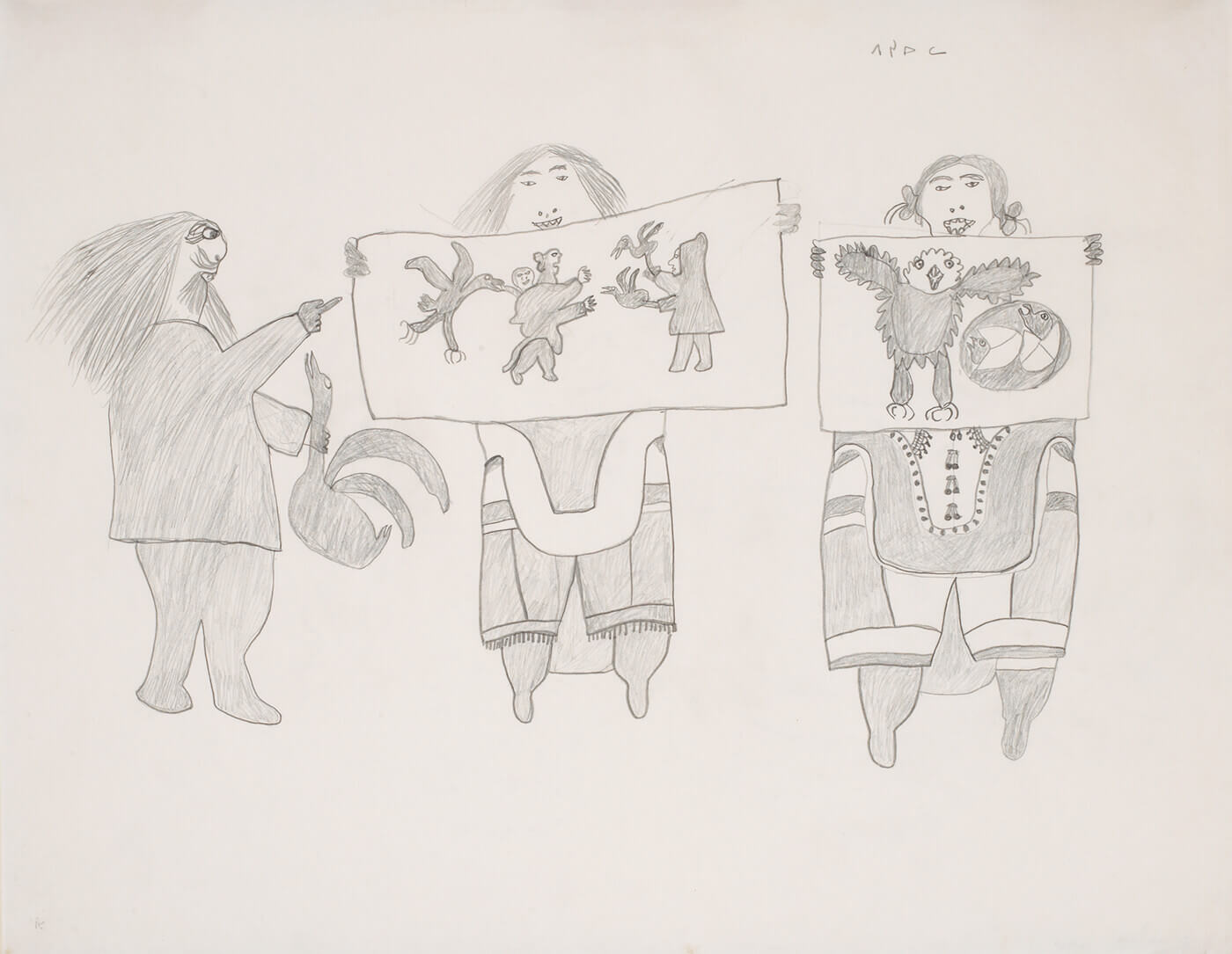 Pitseolak Ashoona, The Critic, c. 1963