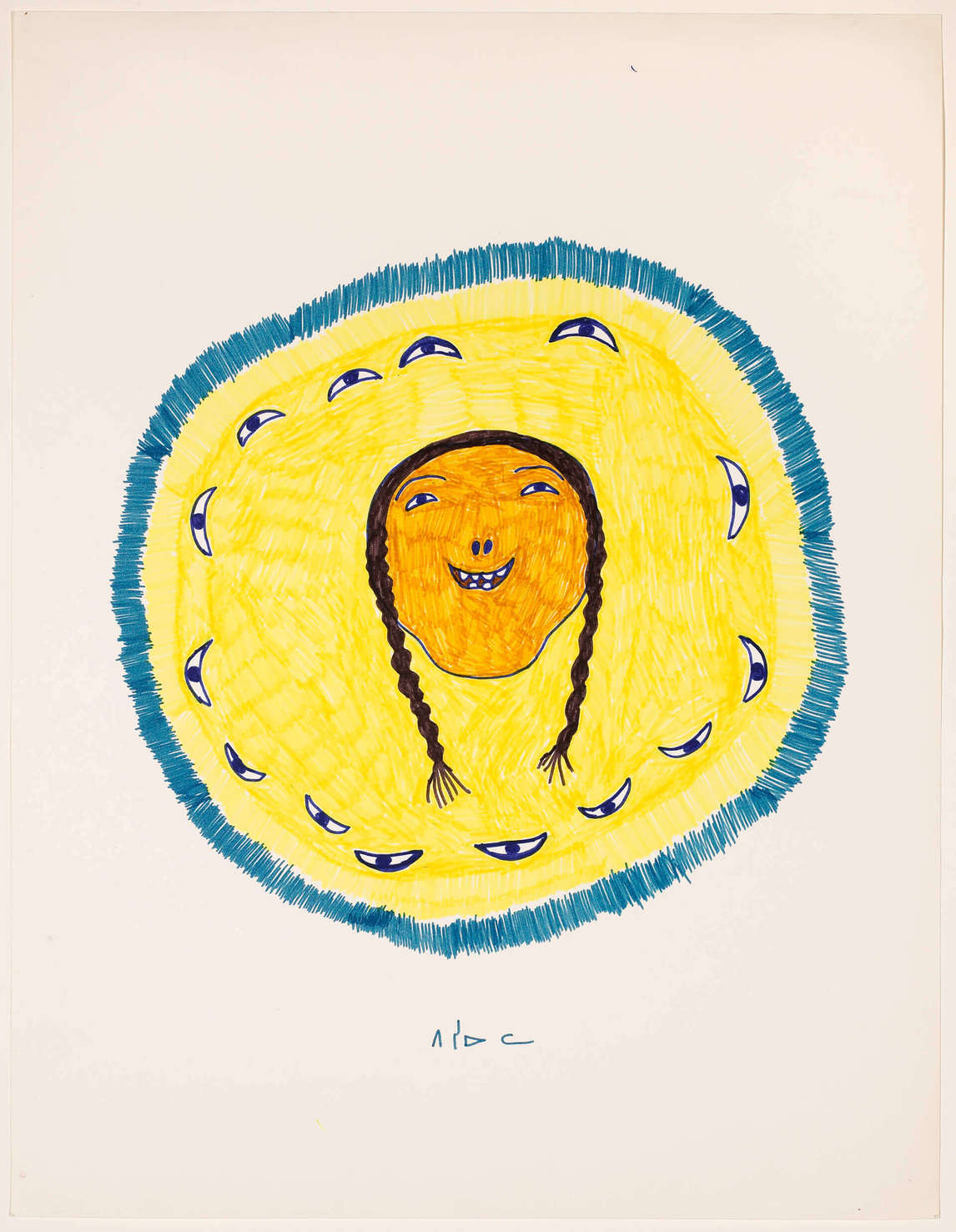 Art Canada Institute, Pitseolak Ashoona, Eyes of a Happy Woman, c. 1974