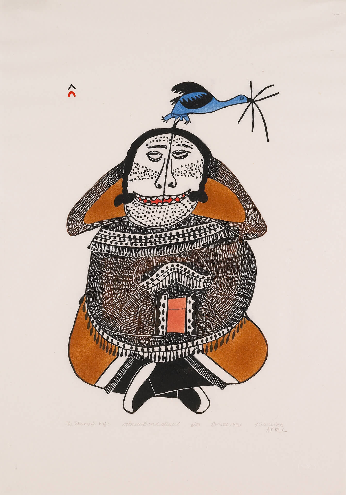 Pitseolak Ashoona, The Shaman’s Wife, 1980