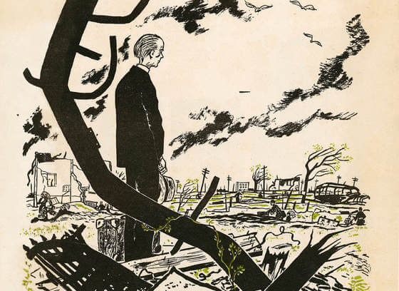 Illustration de couverture pour Hiroshima, texte de John Hersey