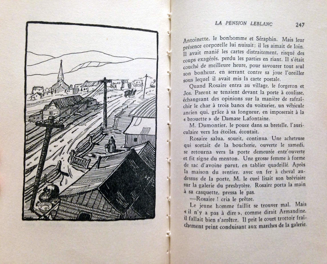 Art Canada Institute, interior pages of La pension Leblanc by Robert Choquette, published in 1927