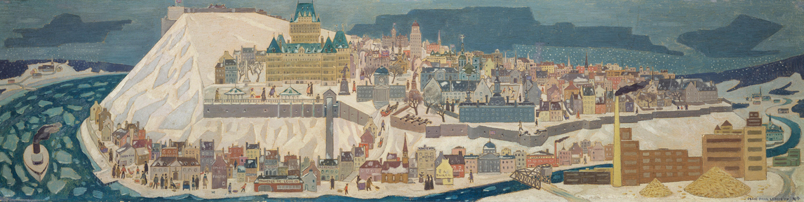 Art Canada Institute, Jean Paul Lemieux, preparatory sketch for “Québec (projet de peinture murale),” 1949