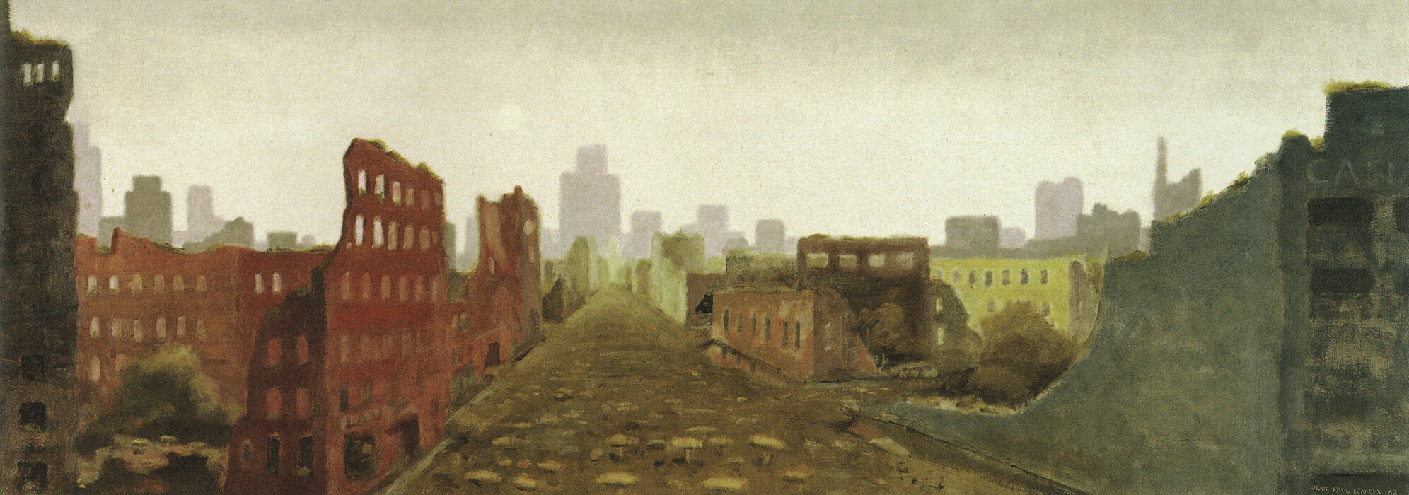 Jean Paul Lemieux, The Aftermath / La ville détruite, 1968