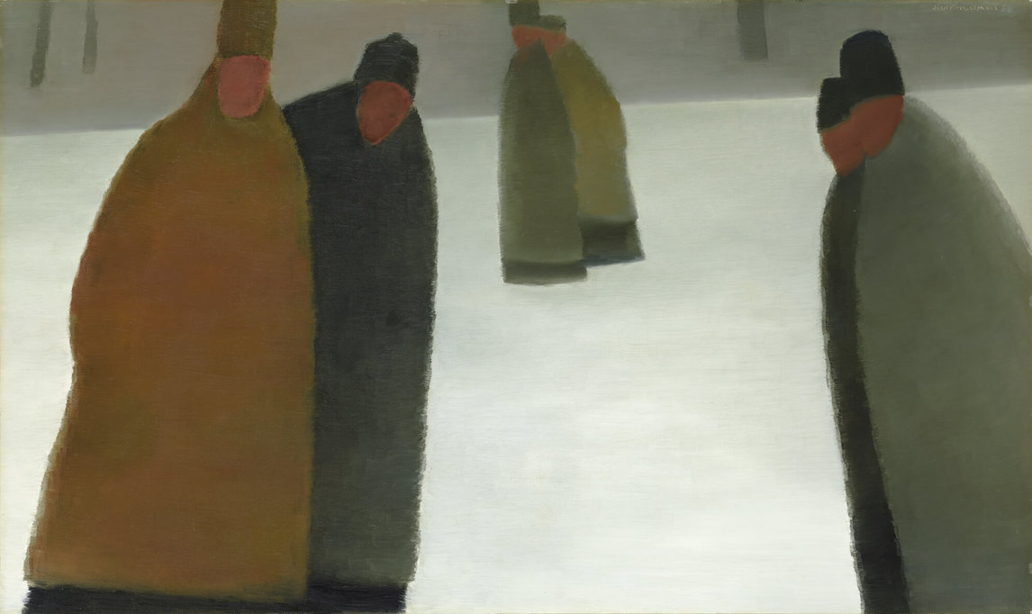 Art Canada Institute, Jean Paul Lemieux, The Priests’ Promenade (La promenade des prêtres), 1958