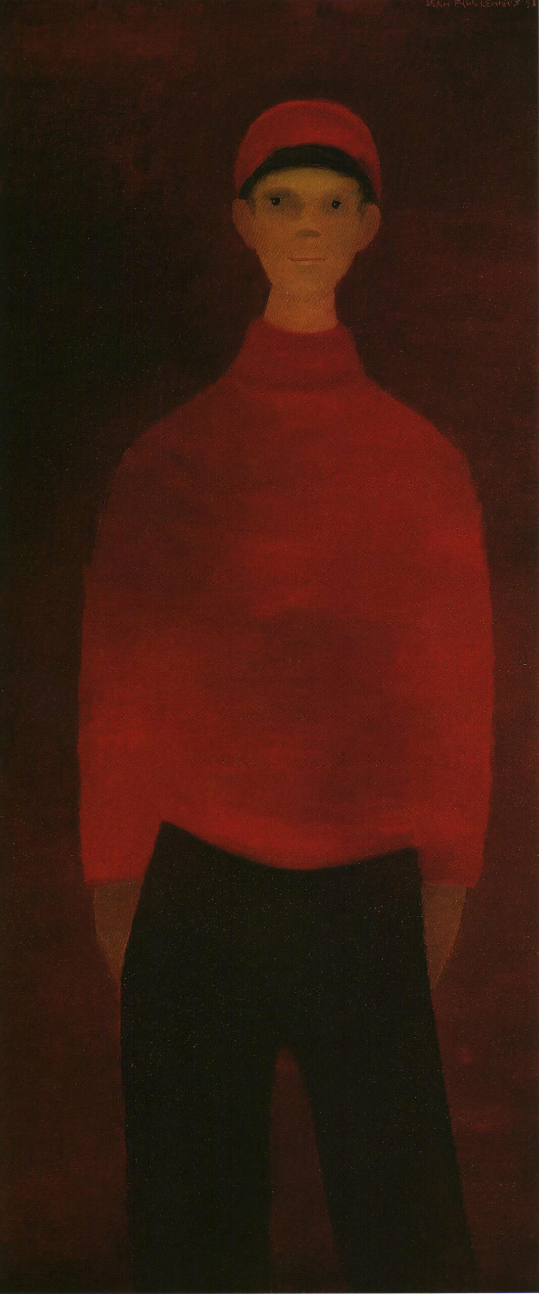 Art Canada Institute, Jean Paul Lemieux, The Red Sweater (Le chandail rouge), 1958