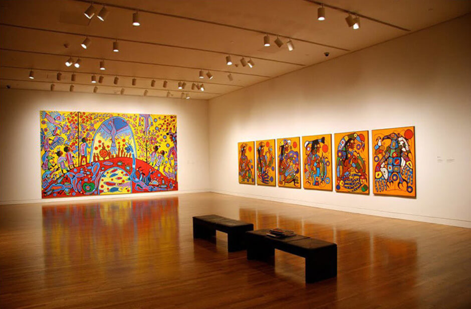 Art Canada Institute, Installation of Morrisseau’s Androgyny, 1983