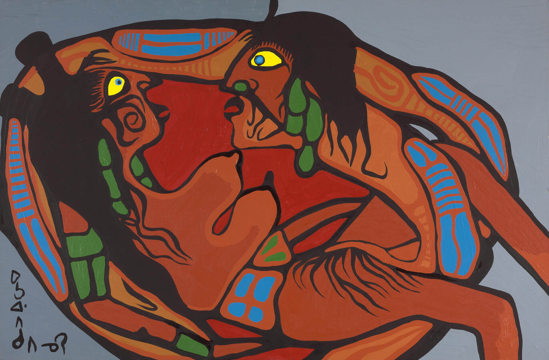 Norval Morrisseau, Artist in Union with Mother Earth, 1972