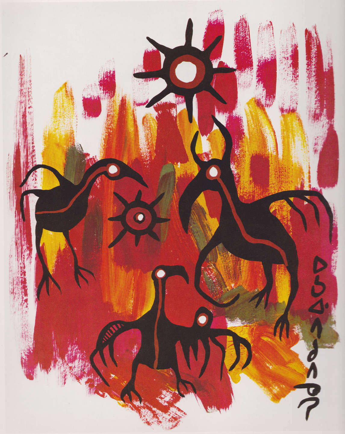 Art Canada Institute, Norval Morrisseau, Impressionist Thunderbirds, 1975