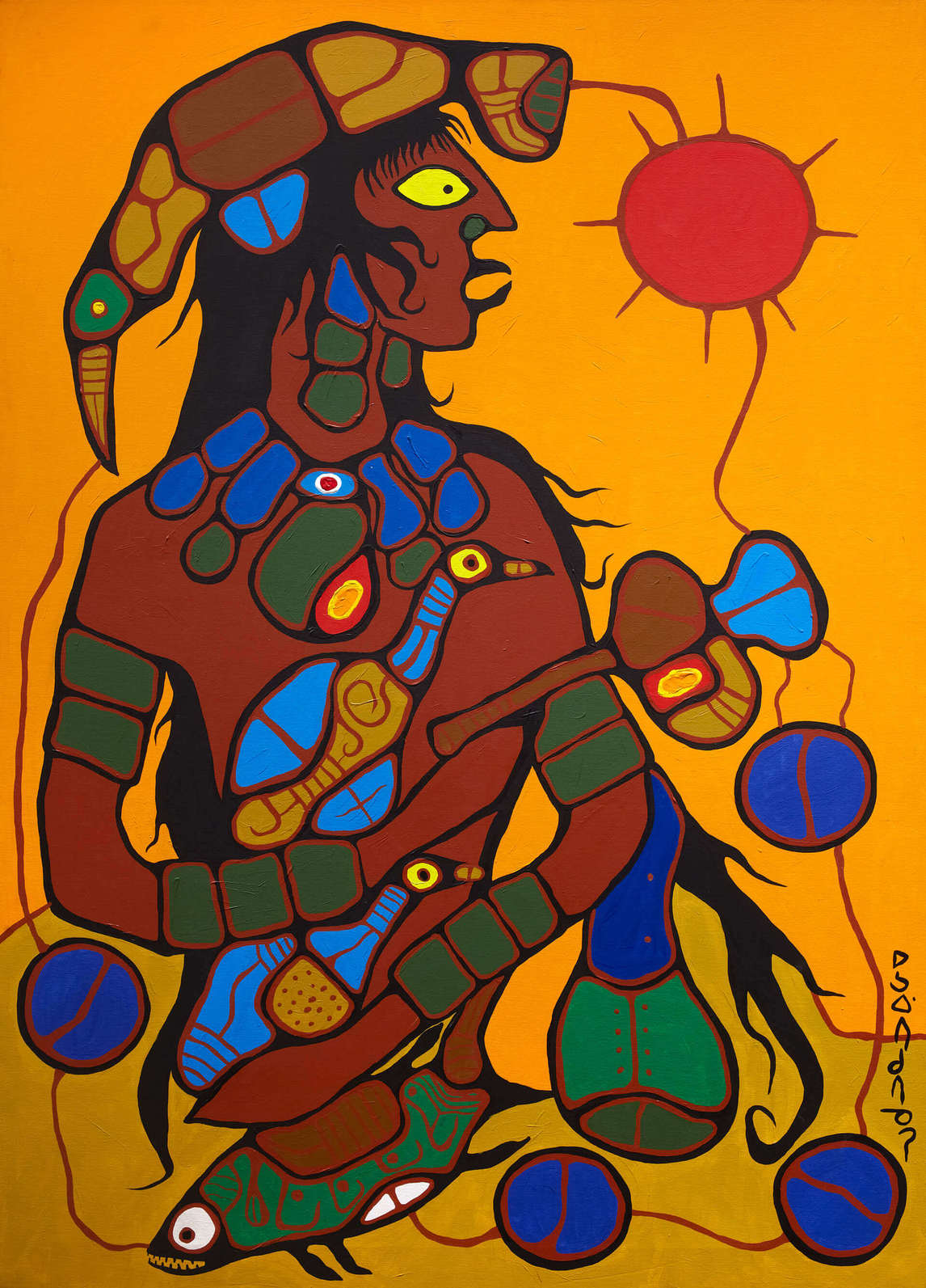 Art Canada Institute, Norval Morrisseau, Man Changing into Thunderbird, 1977