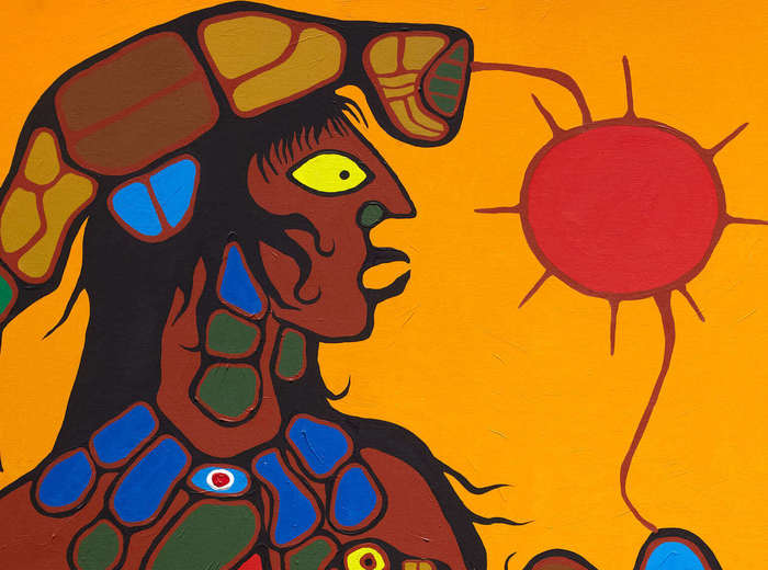 Norval Morrisseau, Man Changing into Thunderbird, 1977