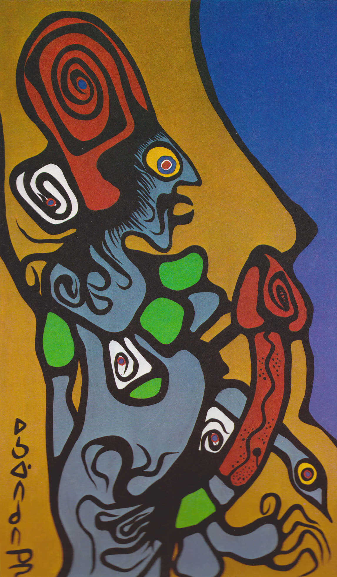 Art Canada Institute, Norval Morrisseau, Phallic God in Disguise, 1972