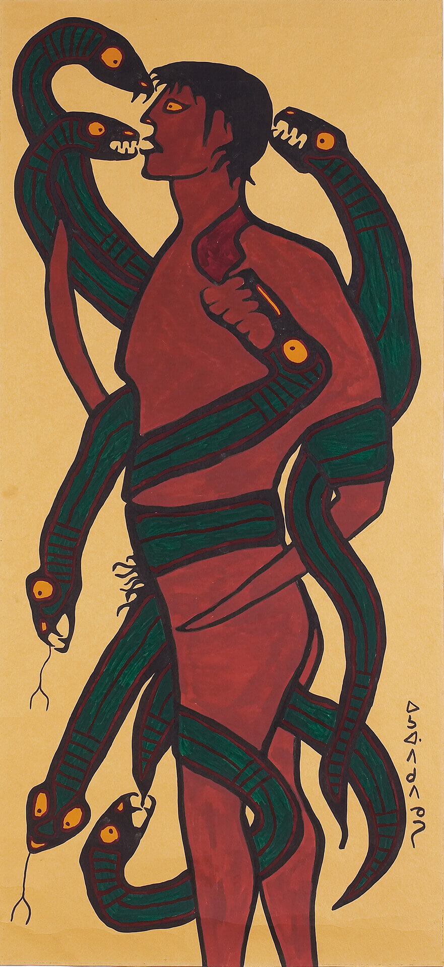 Norval Morrisseau, Self-Portrait Devoured by Demons, 1964