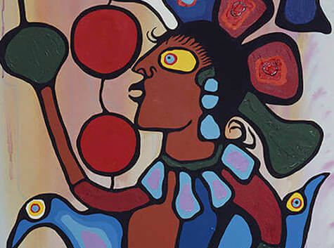 Norval Morrisseau, The Storyteller: The Artist and His Grandfather, 1978