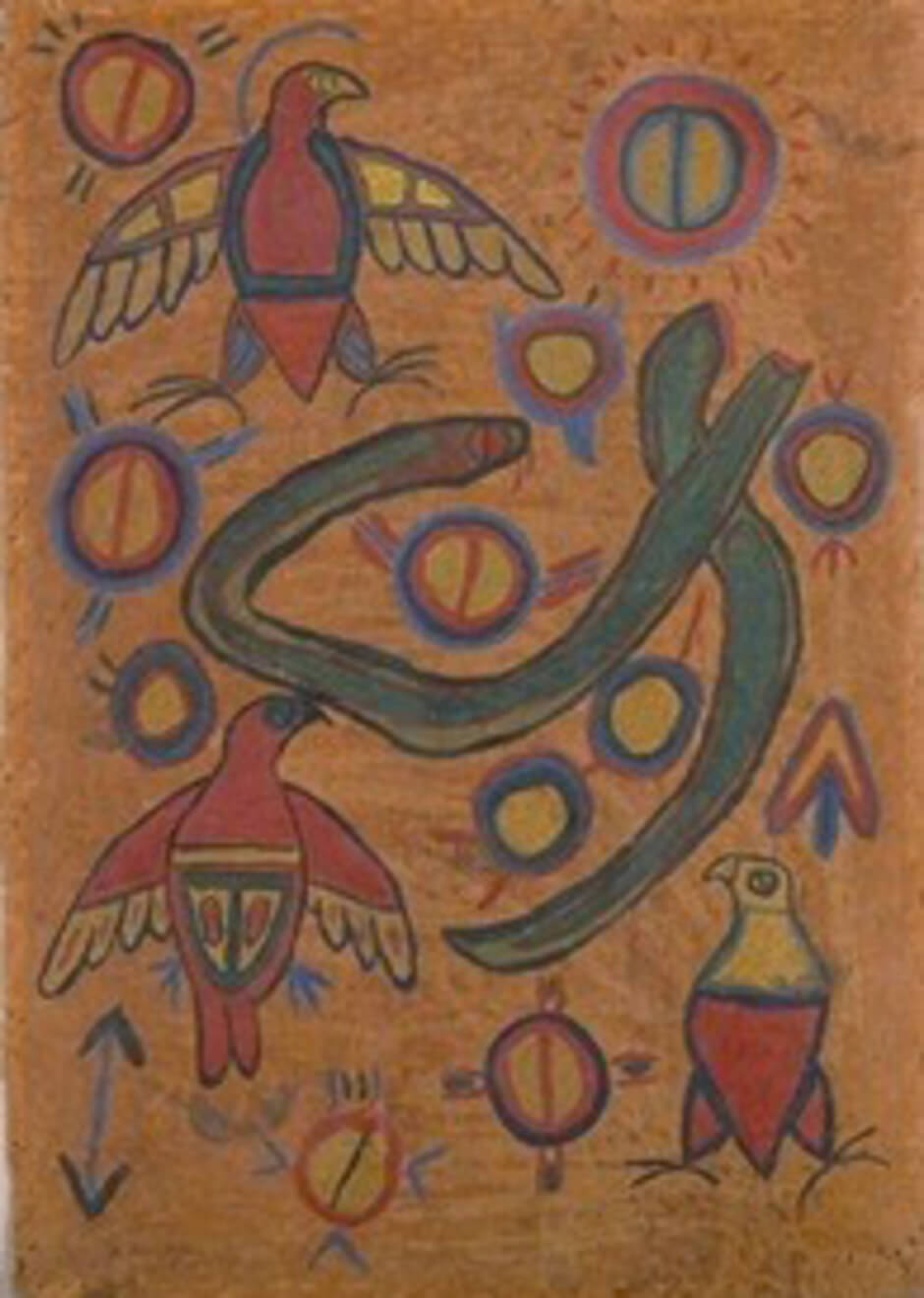 Art Canada Institute, Norval Morrisseau, Untitled, c. 1958