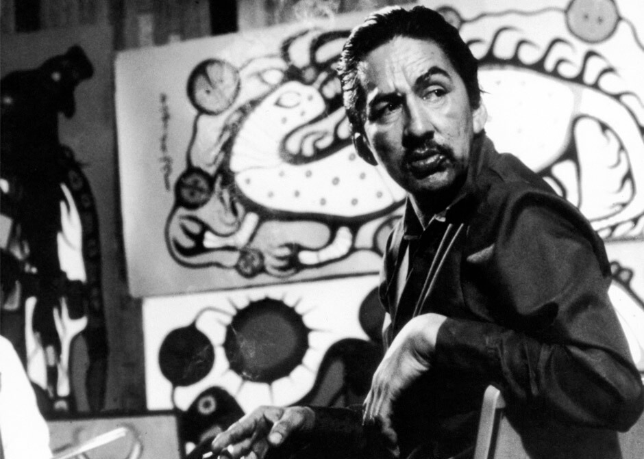 Art Canada Institute, Norval Morrisseau, Still image of Norval Morrisseau from The Paradox of Norval Morrisseau