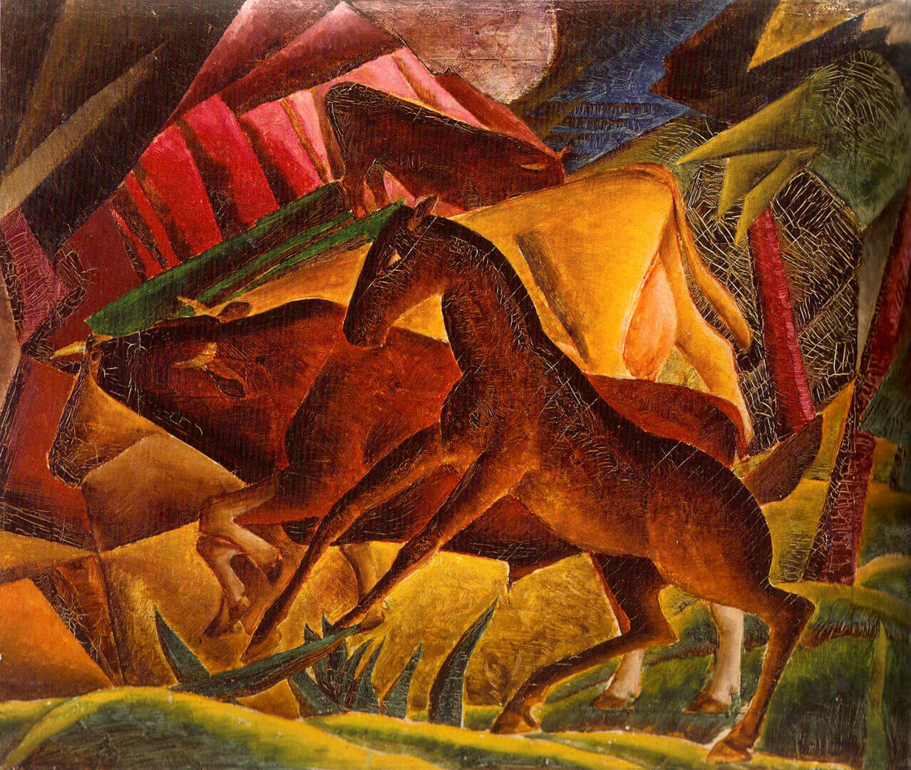 Kathleen Munn, Composition (Chevaux), v. 1927