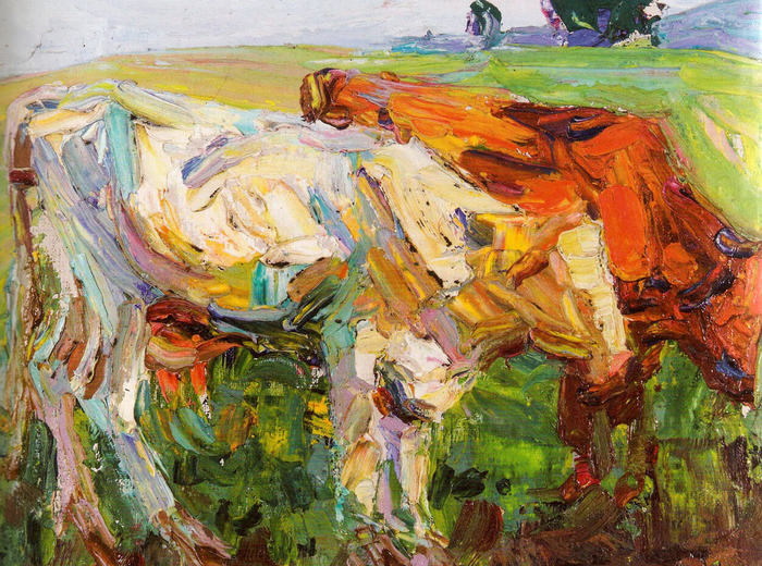 Kathleen Munn, Untitled (Study of Cows), c. 1910