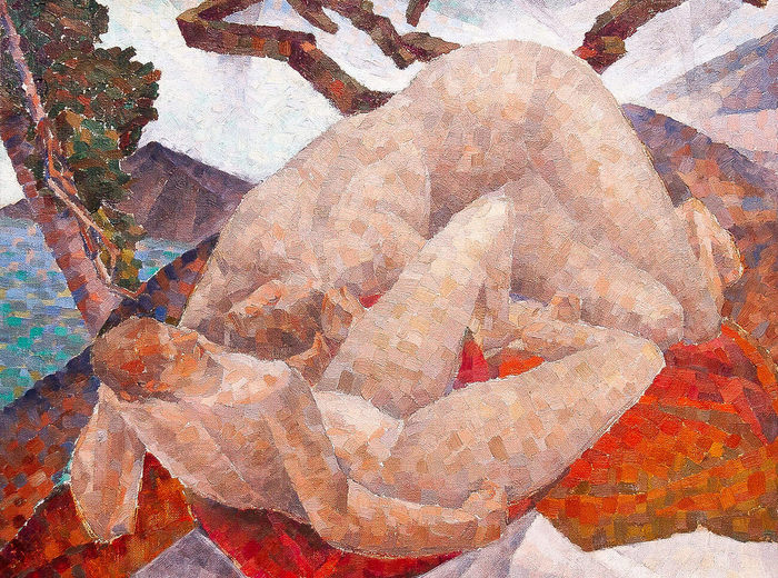 Kathleen Munn, Sans titre (Deux nus dans un paysage), v. 1928-1930