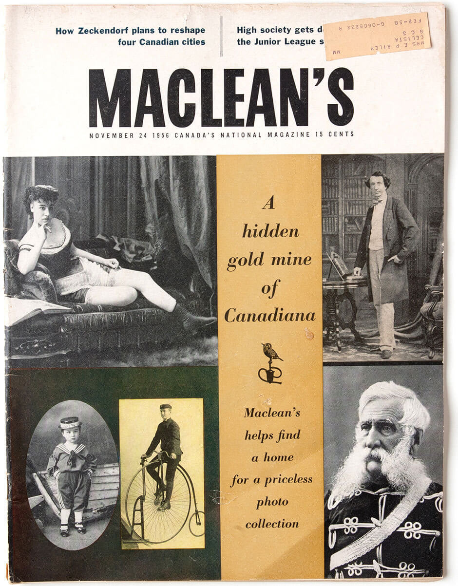Art Canada Institute, MacLean's cover story on William Notman, 1956