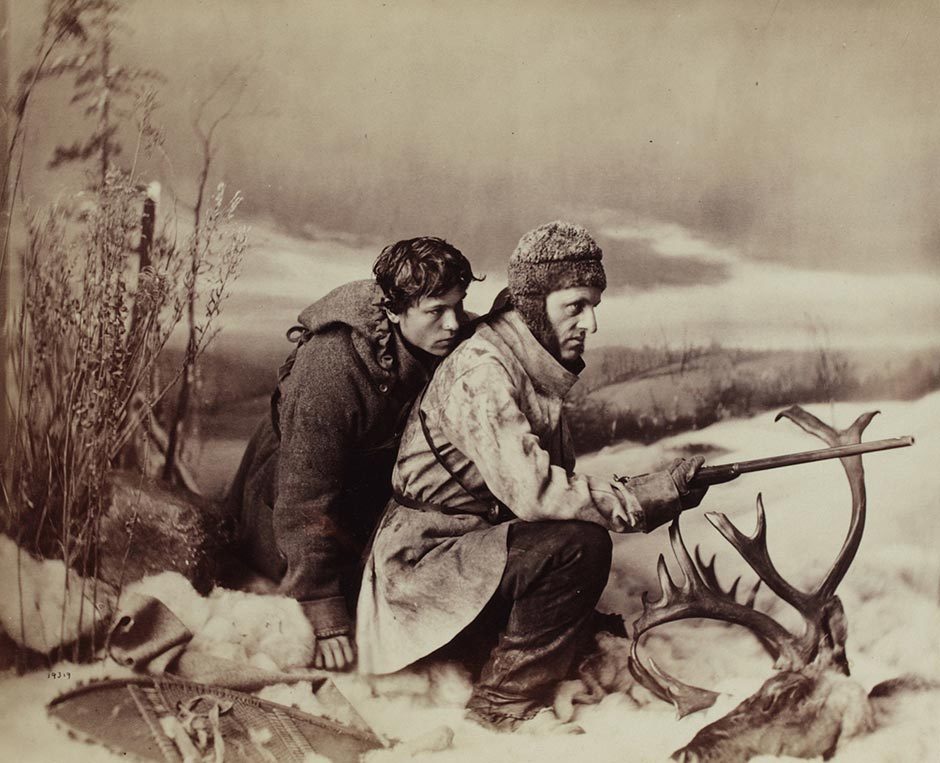 William Notman, La chasse au caribou, le coup de chance, Montréal, 1866