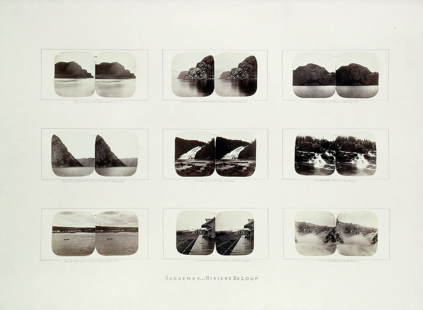 William Notman, Group of stereographs from the maple box, Saguenay and Rivière-du-Loup, Quebec, 1859–60