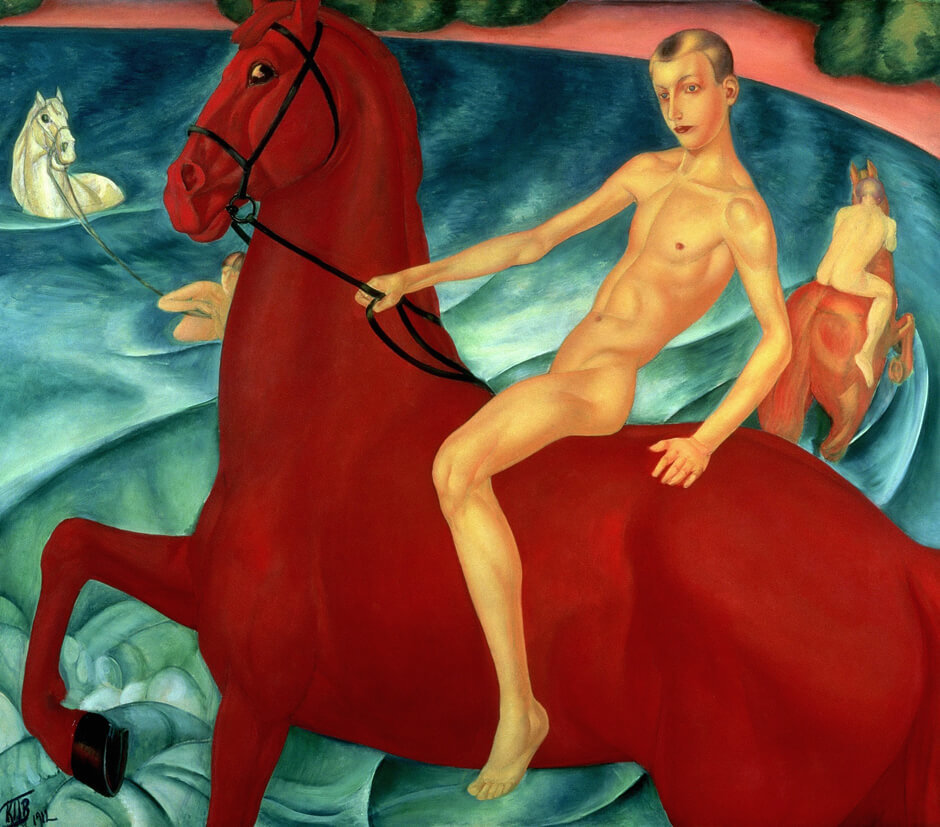 Art Canada Institute, Kuzma Petrov-Vodkin, Bathing the Red Horse, 1912