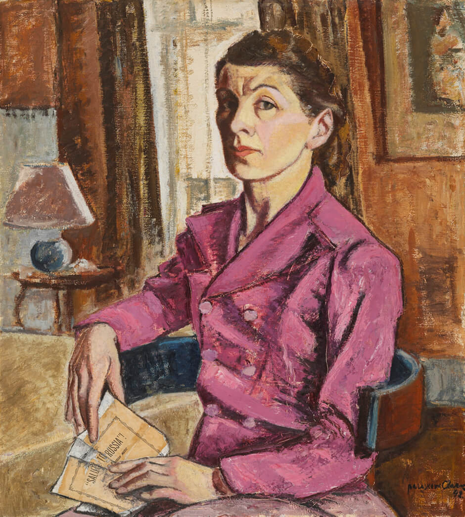 Art Canada Institute, Paraskeva Clark, Self-portrait with Concert Program, 1942