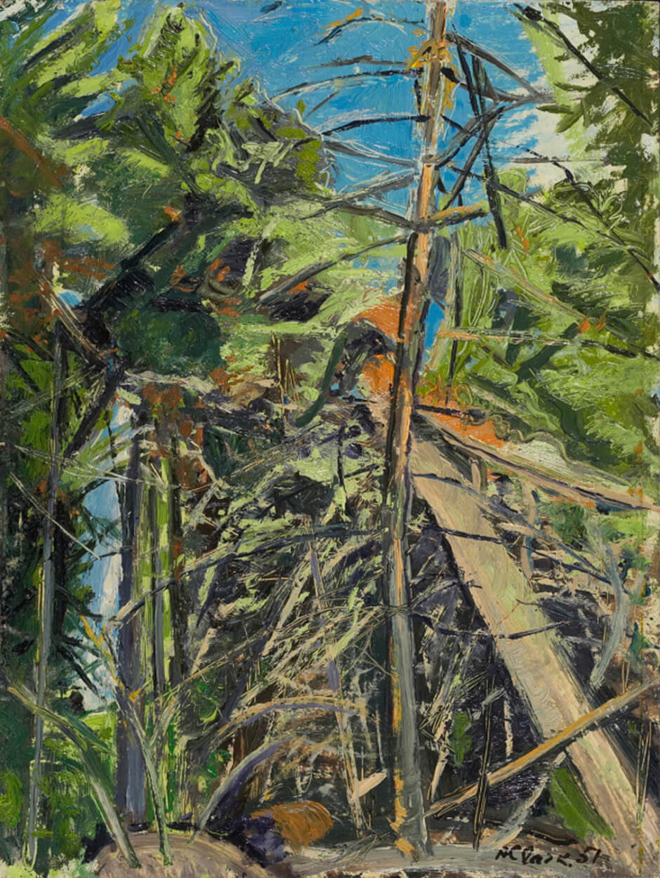 Art Canada Institute, Paraskeva Clark, Sketch for Canoe Lake Woods, 1951