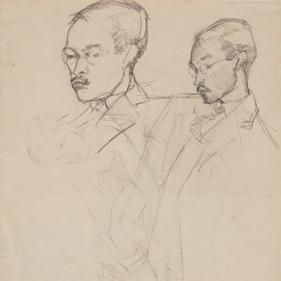 Art Canada Institute, Paraskeva Clark, Studies of Philip for “Philip Clark, Esq.,” c. 1933