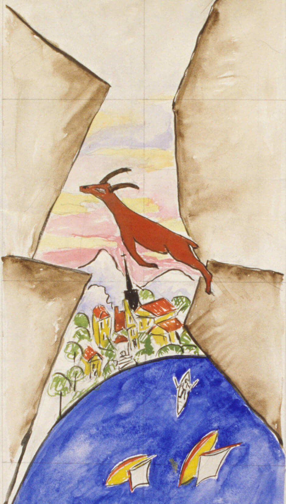 Art Canada Institute, Paraskeva Clark, Working Drawing for Eaton’s Windows (detail), c. 1935