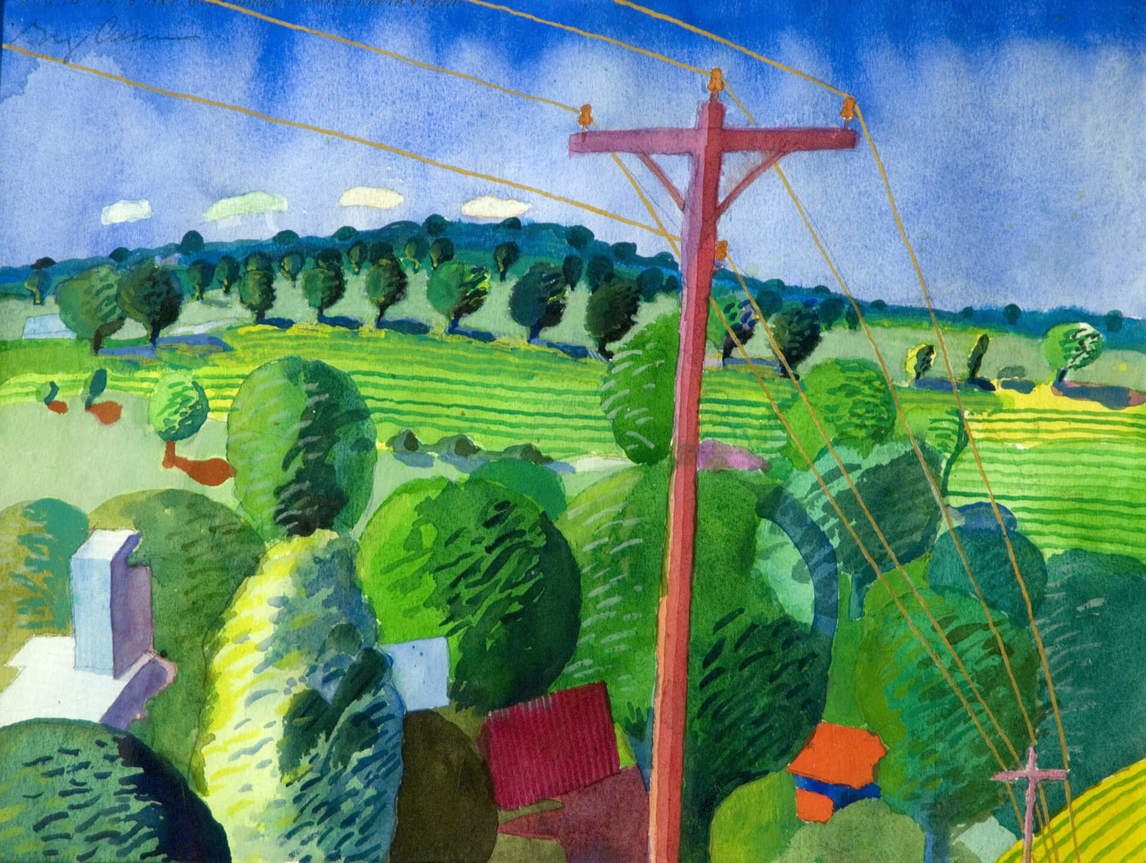 Art Canada Institute, Greg Curnoe, Above Glen Huron, Looking North (Au-dessus de Glen Huron, vers le nord), 10-13 août 1987