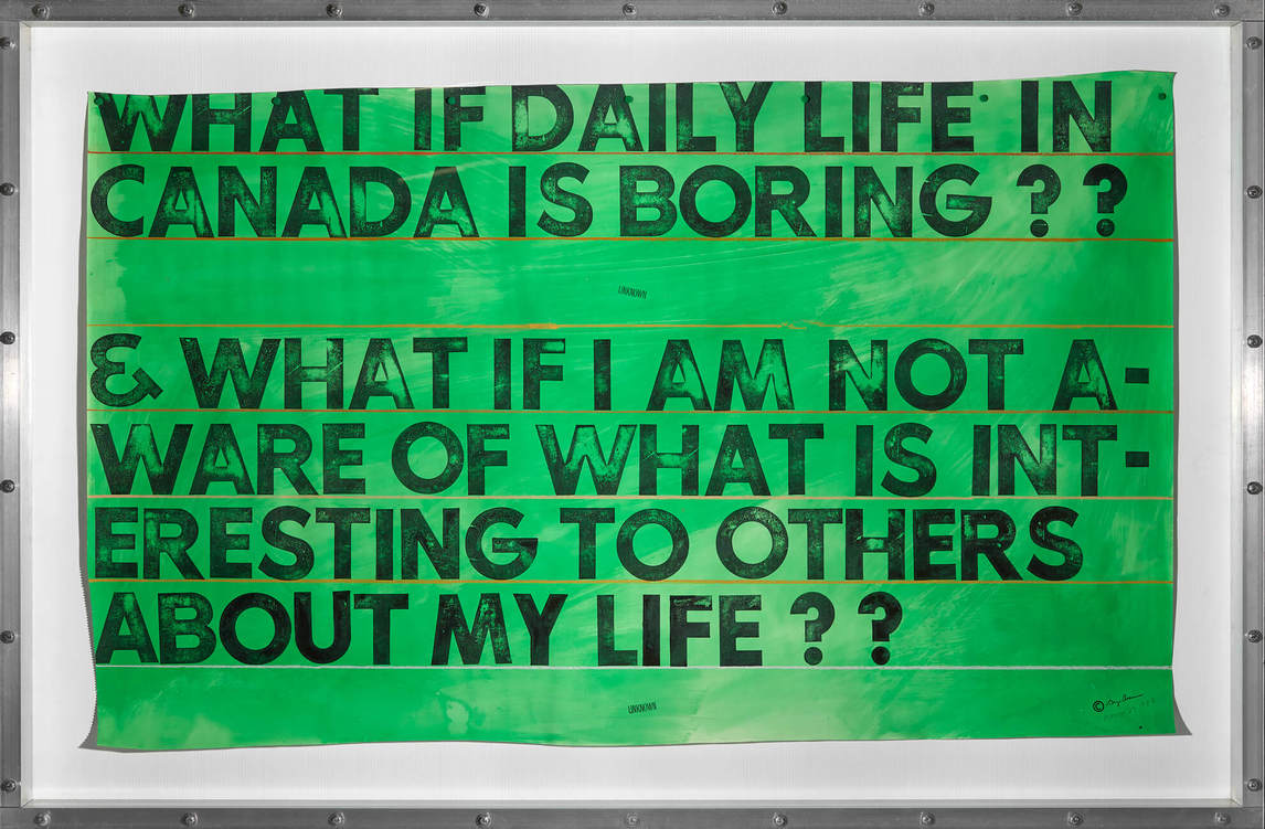 Art Canada Institute, Greg Curnoe, Doubtful Insight (Doute), 23 mars 1987