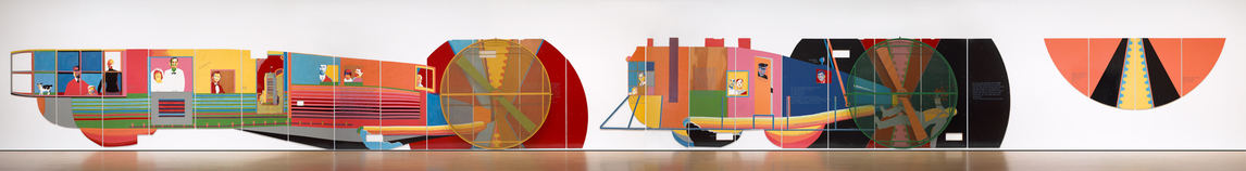 Art Canada Institute, Greg Curnoe, Homage to the R 34 [the Dorval mural], October 1967–March 1968
