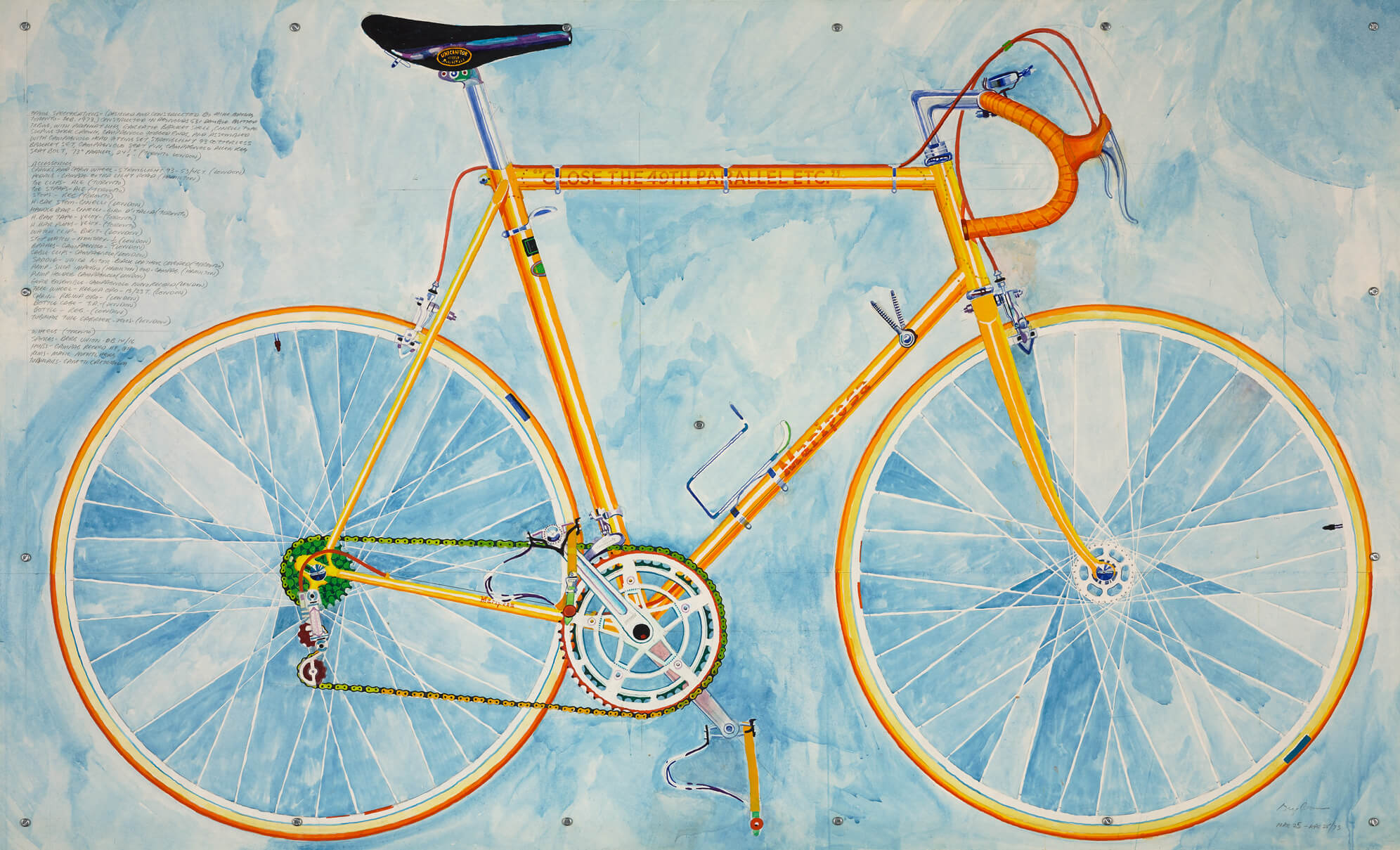 Greg Curnoe, Mariposa 10 Speed No. 2, 1973