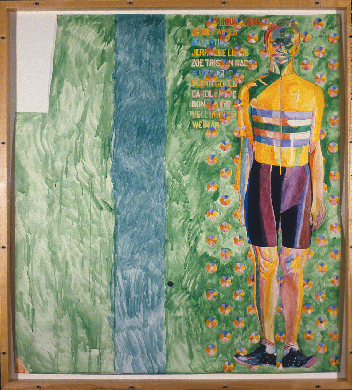 Art Canada Institute, Greg Curnoe, Middle-Aged Man in LCW Riding Suit (Homme d’âge mûr portant une tenue de cycliste du club LCW), 1983