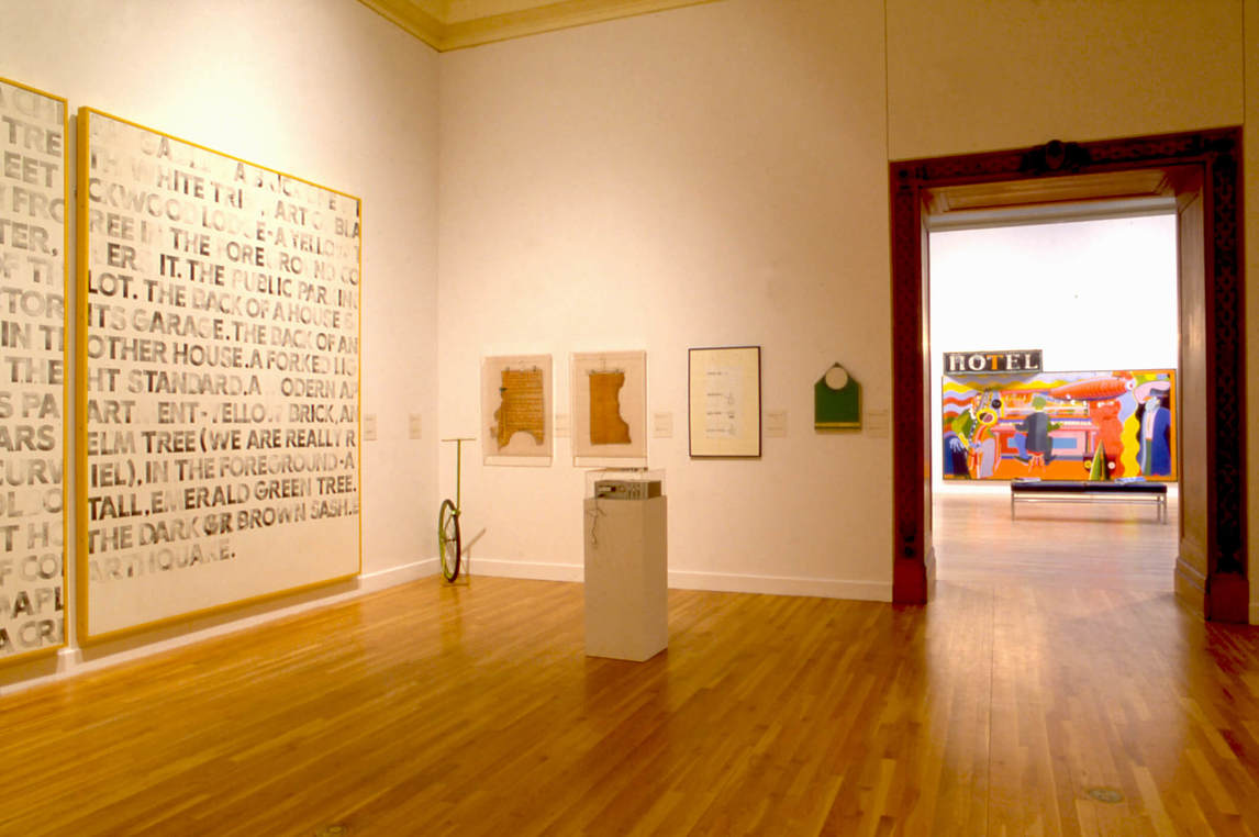 Art Canada Institute, Greg Curnoe, Installation view of Greg Curnoe: Rétrospective/Retrospective exhibition, 1981