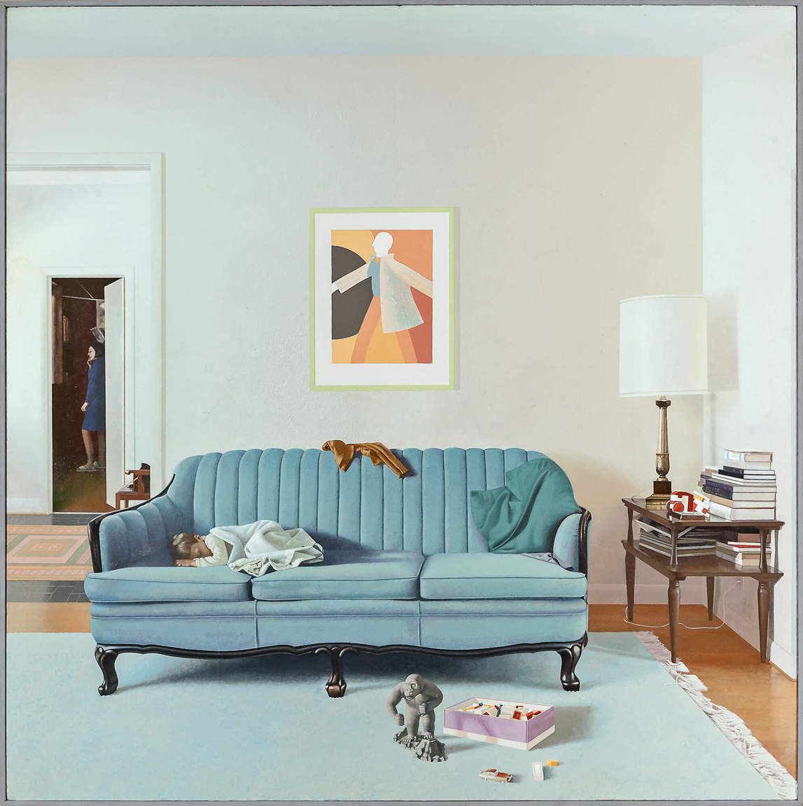 Art Canada Institute, Jack Chambers, Diego Sleeping No. 2, 1971, oil on wood, 121.9 x 121.9 cm, collection of TD Bank Group.