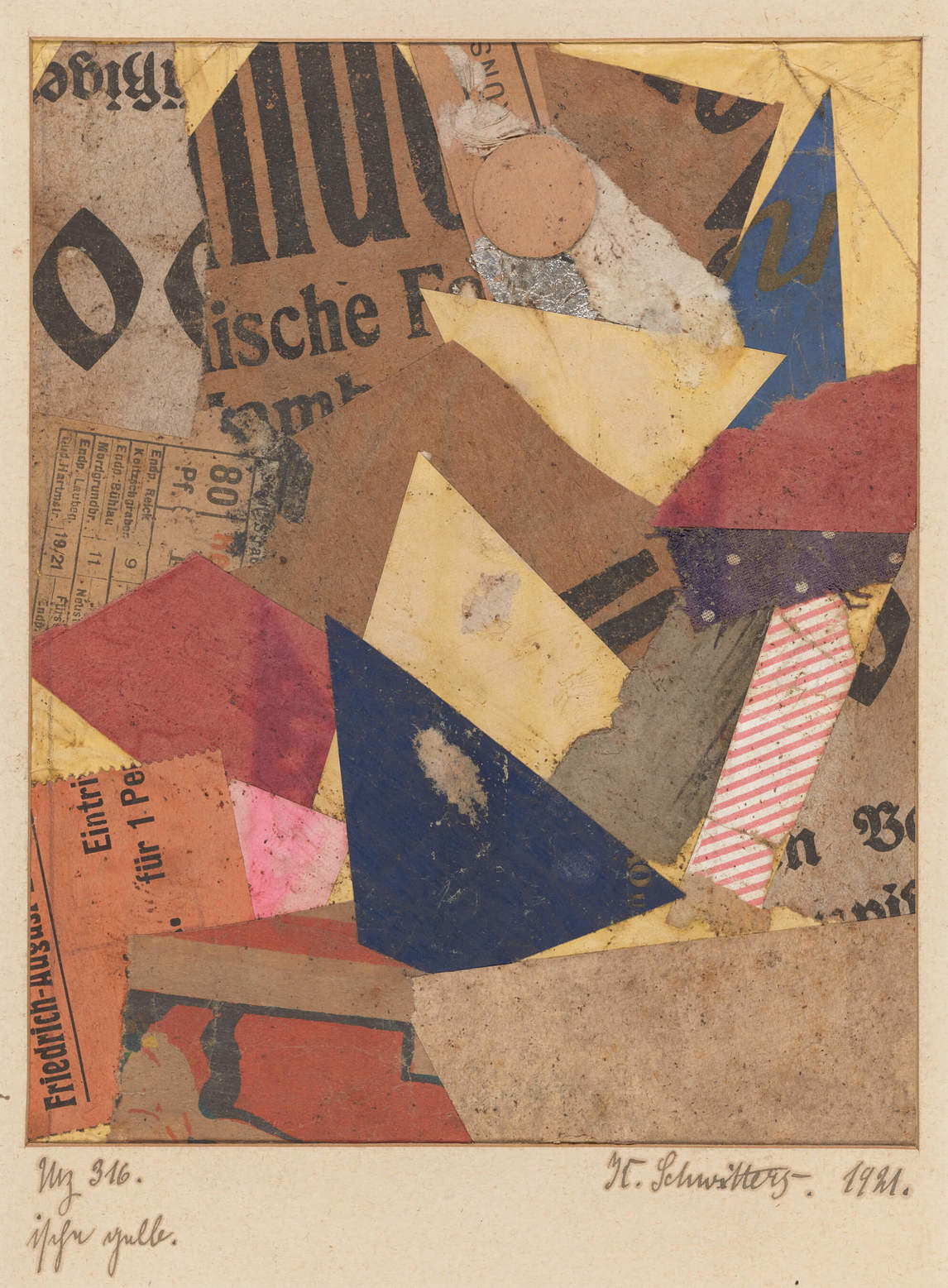 Art Canada Institute, Greg Curnoe, Kurt Schwitters, Mz 316 ische gelb (Jaune Mz 316), 1921.