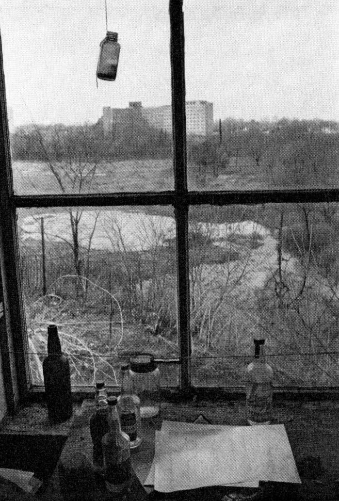 Art Canada Institute, Greg Curnoe, View of Victoria Hospital from Curnoe’s studio window, c. 1974