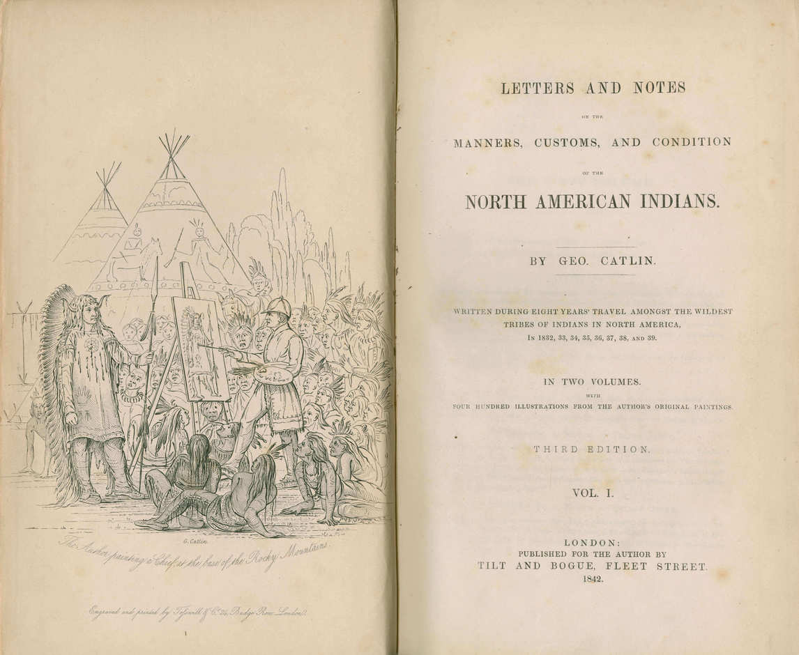 Art Canada Institute, Paul Kane, Title page of George Catlin’s Letters and Notes on the Manners, Customs, and Condition of the North American Indian, 1842