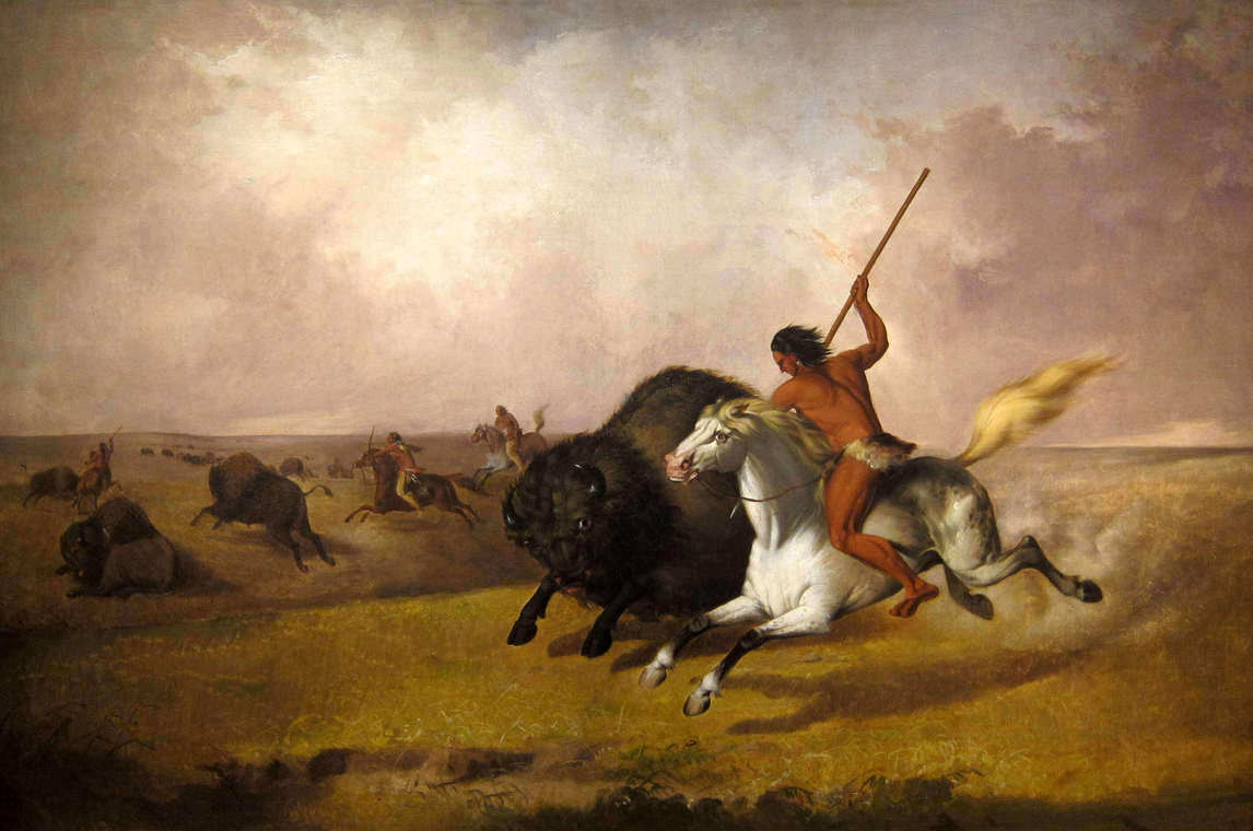 Art Canada Institute, Paul Kane, Buffalo Hunt on the Southwestern Prairies, by John Mix Stanley, 1845